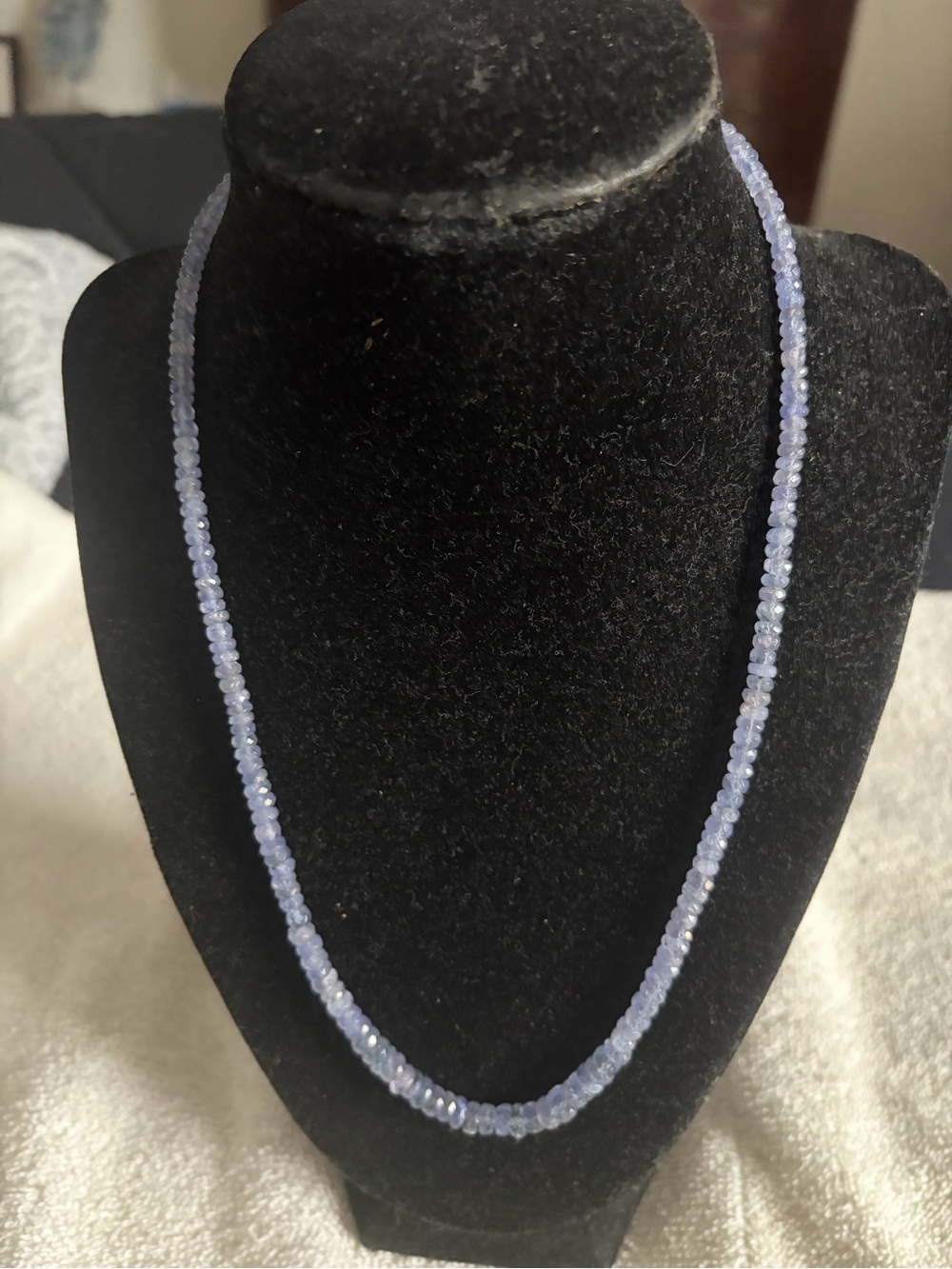 Delicate 14k Gold 100.00 ct. Tanzanite Lavender Bead Necklace - Women Jewelry